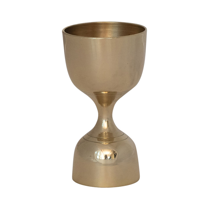 1-Ounce/2-Ounce Brass Double Sided Cocktail Jigger