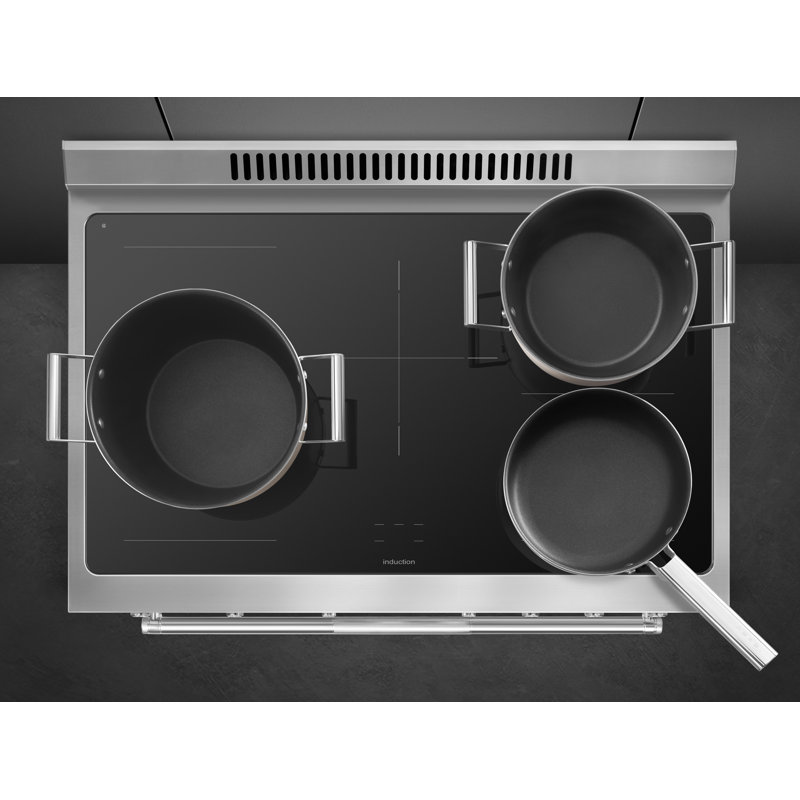 SMEG 36" Professional Induction Range, Stainless Steel, Electric