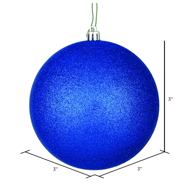 Ornement boule des Fêtes, Bleu minuit, H 3 po x l 3 po x P 3 po