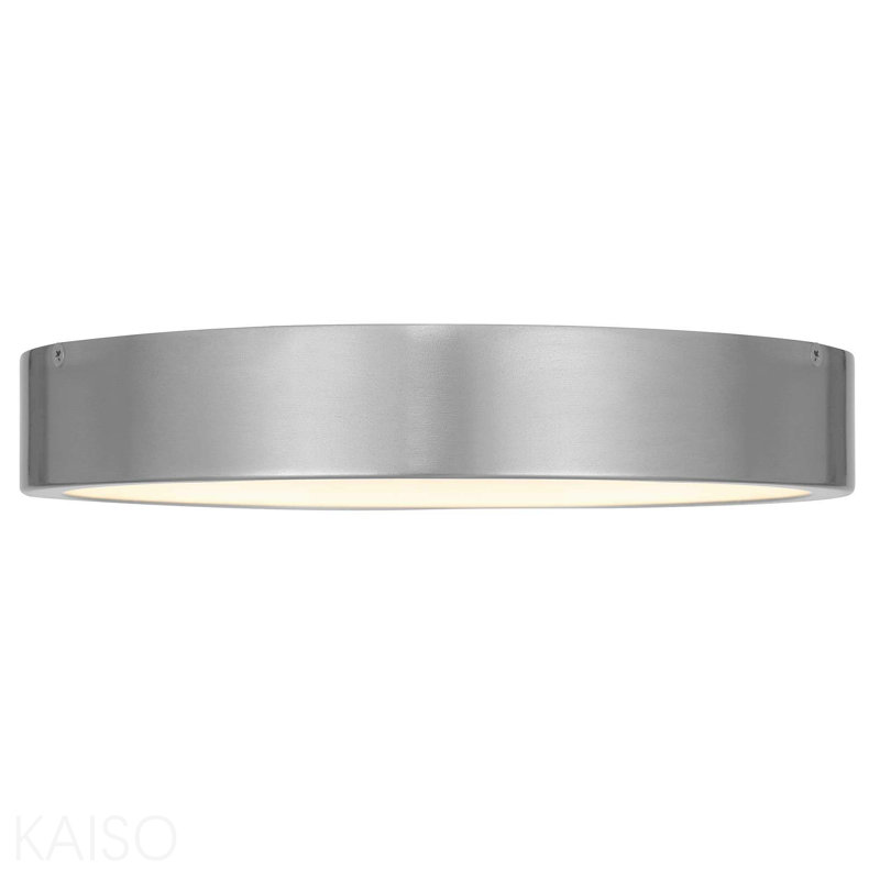 Plafonnier encastré en aluminium 11 pouces, Nickel brossé, H 2,38 po x l 11 po x P 11 po