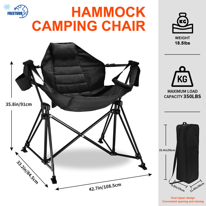 Chaise de camping hamac pliante 350 lb