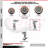 4 Piece Polyolefin Roller Bearing Caster Set with 2 Swivels and 2 Rigids