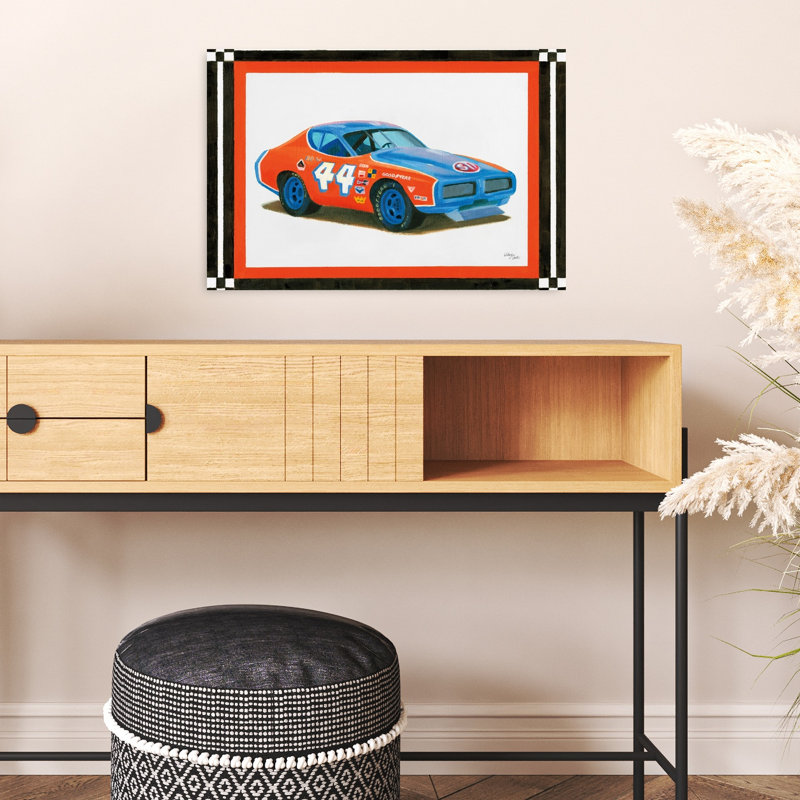 «Racing Car Bo», rétro, impression murale rétro, 16" H x 24" W
