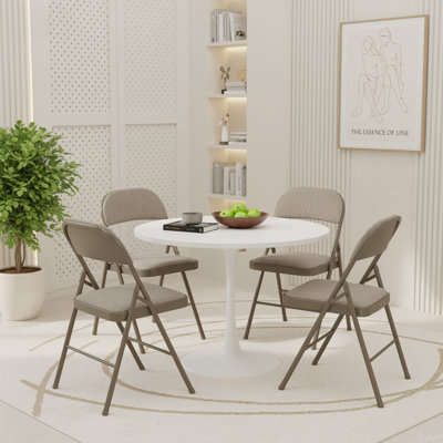 Chaise pliante rembourrée en tissu, ensemble de chaises pliantes rembourrées empilables