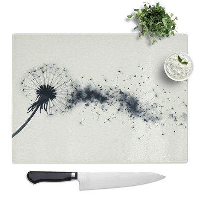 Dandelion Flowers Vol.6  Glass Chopping Board