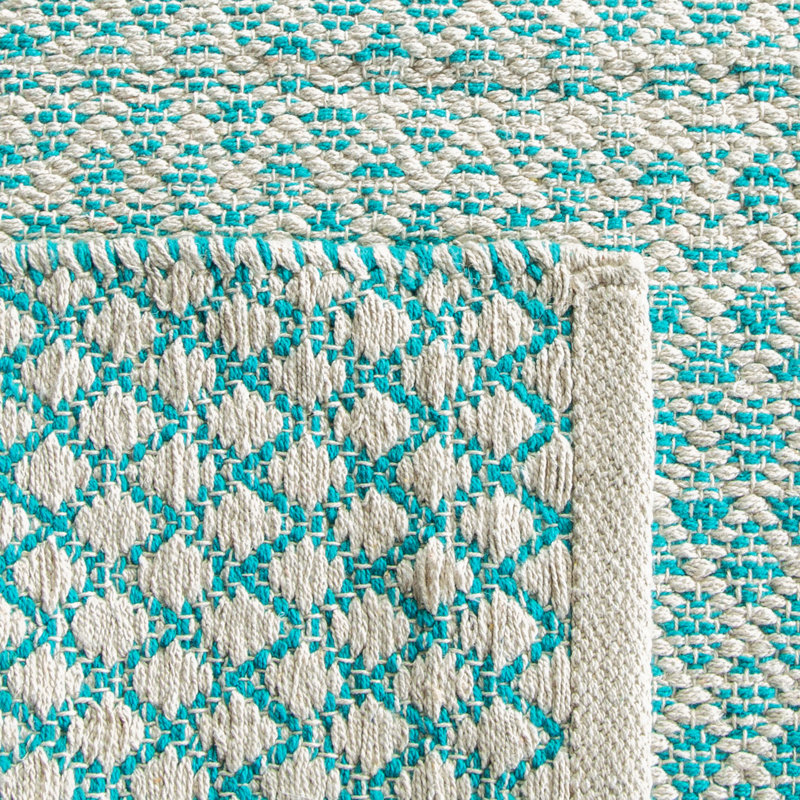 Tapis en coton tissé à la main Cayman, Rectangle 9 pi x 12 pi