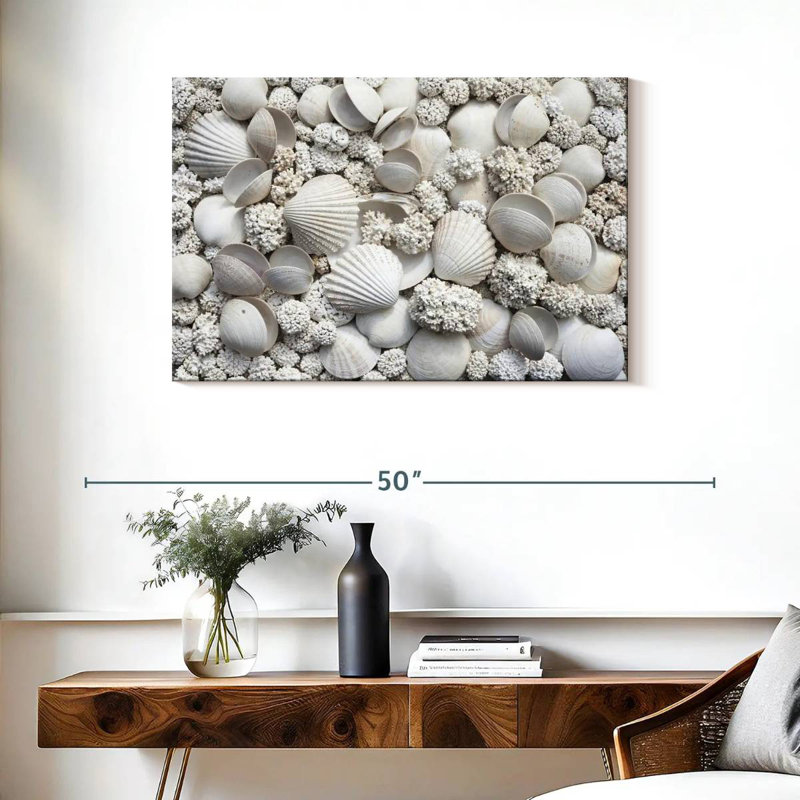 White seashells Aletra, H 24 po x l 36 po