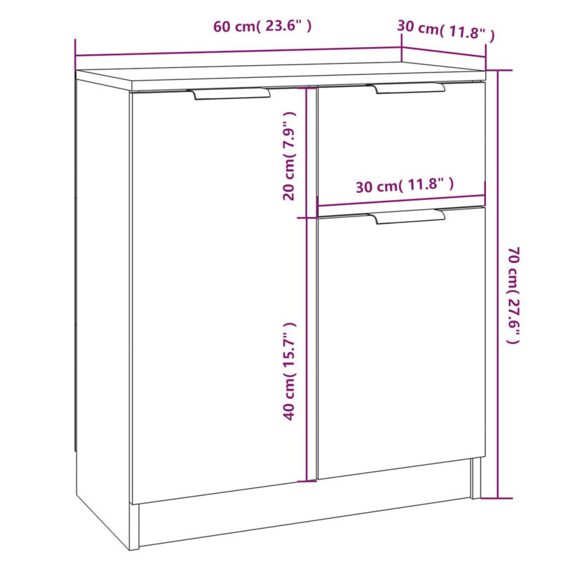 Jordano 2 - Door Accent Cabinet, Grey Sonoma