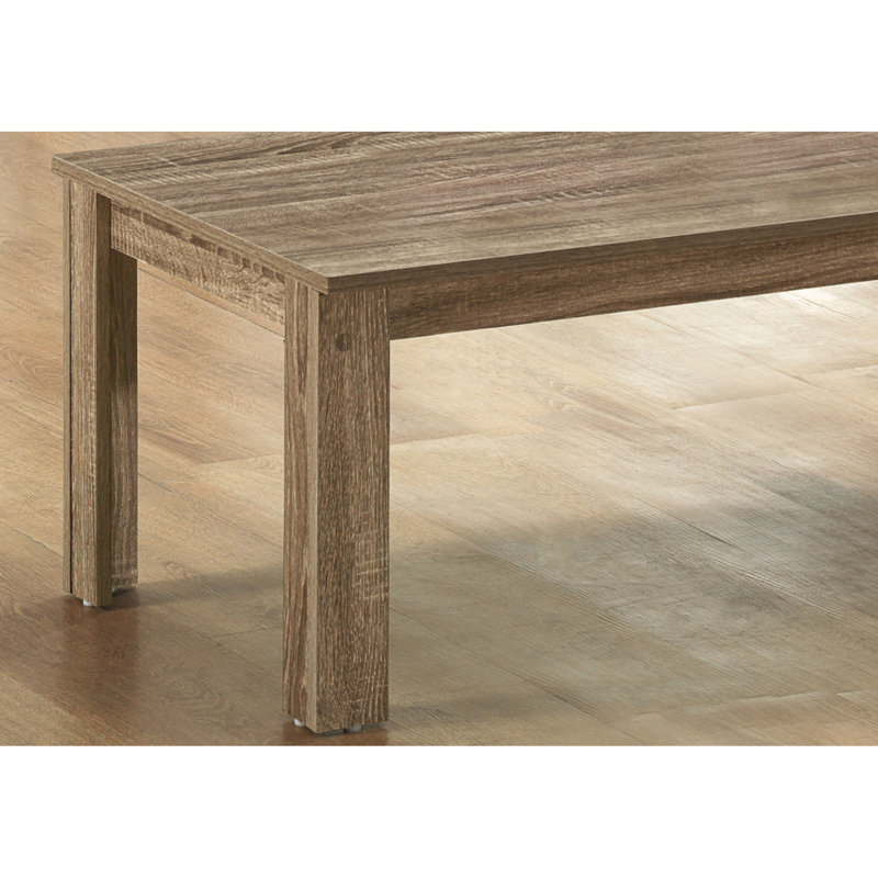 Table de salon - 3 pièces, table basse et 2 tables de bout, stratifié brun, taupe foncé, taupe à surface spacieuse, 3 pièces dans la chambre: simple
