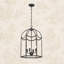 Luminaire suspendu cage en métal 4 lumières-2031311029