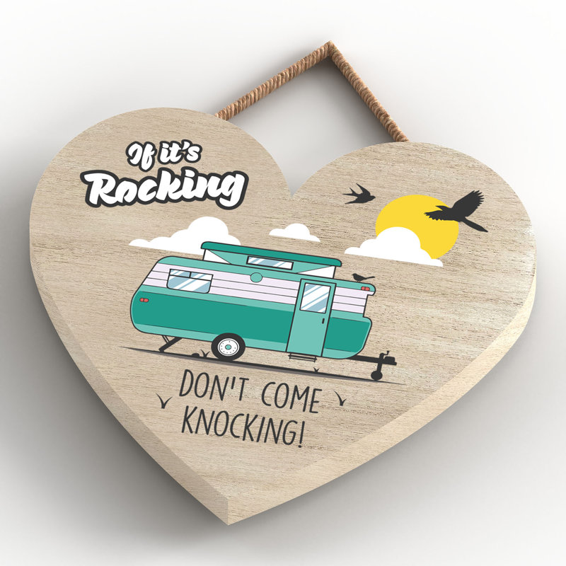 Caravan Come Knocking - Print on MDF, 9cm H x 10cm W x 0.5cm D