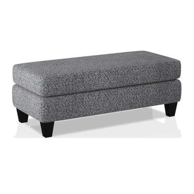 Contemporary Chenille Ottoman with Plush Seat, Multifunctional Design for Comfort and Style in Living Rooms.