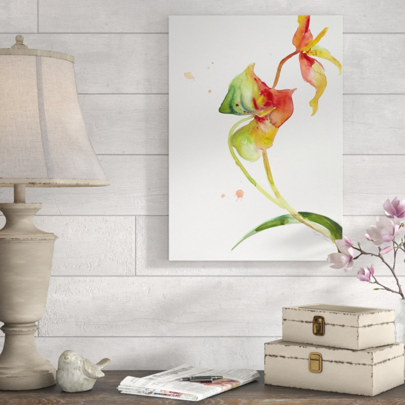 Bloom III, peinture sur toile tendue, Couche de verre, H 76 po x l 54 po