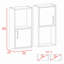 Armoire à pharmacie murale 2 pièces avec rangement ouvert et fermé-984931753
