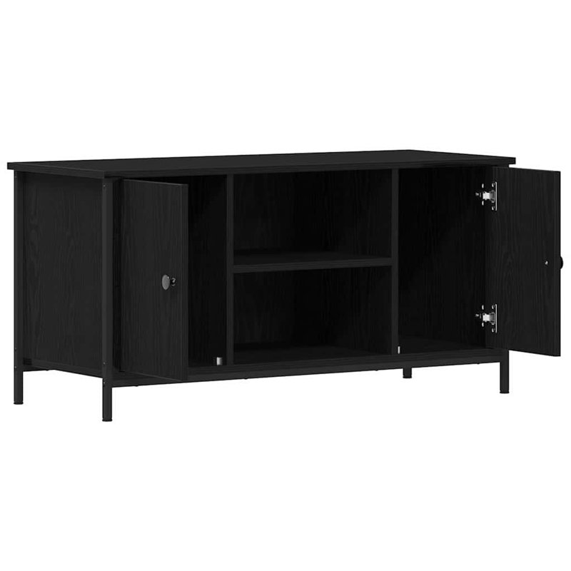TV Cabinet 100 X 40 X 50 Cm Engineered Wood, Black Oak