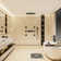 Thermostatic Flush Ceiling Mounted Complete Shower System With LED Lights, Body Jets And Slide Bar
