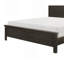 Lit à panneaux en bois de style transitionnel gris anthracite 1pc-114223207