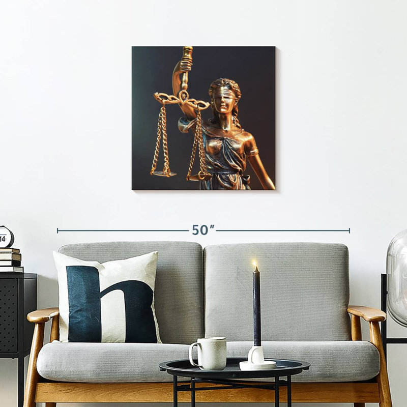 Statue Alcaraz Lady Justice, H 24 po x l 24 po