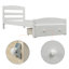 Structure de lit plateforme avec tiroir de rangement et support en lattes de bois, une solution durable et confortable pour la chambre à coucher sans sommier tapissier