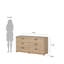Ensemble de chambre à coucher 2 pièces - Commode double 6 tiroirs Ruster-1117098315