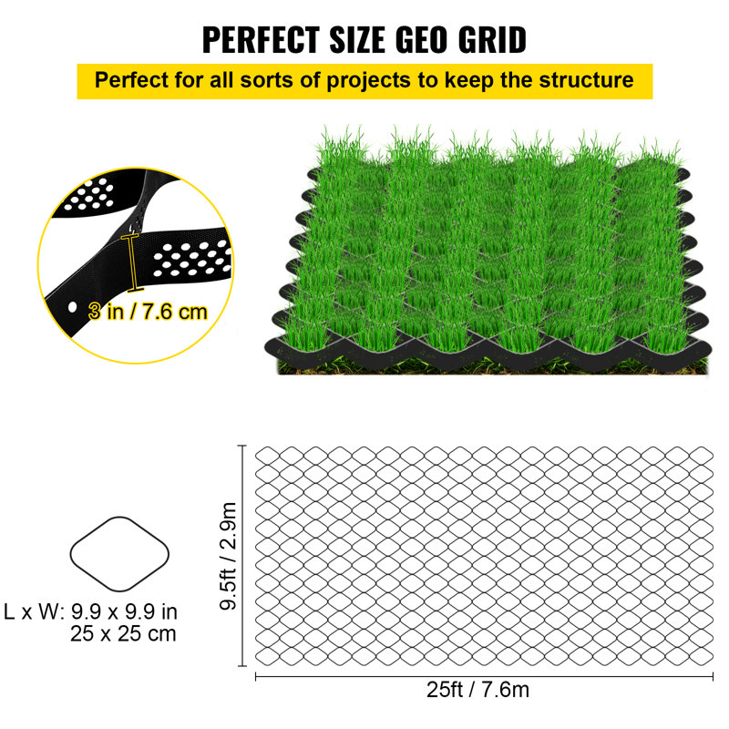 Ensemble de tuiles de terrasse en plastique, L 114 po x L 300 po