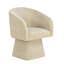 Fauteuil d'appoint pivotant, tissu chenille doux, assise à coussin profond-1582796163