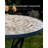 Seashell Mosaic Patio Table And Plant Stand, Outdoor Side Table For Patio With 14" Ceramic Tile Top