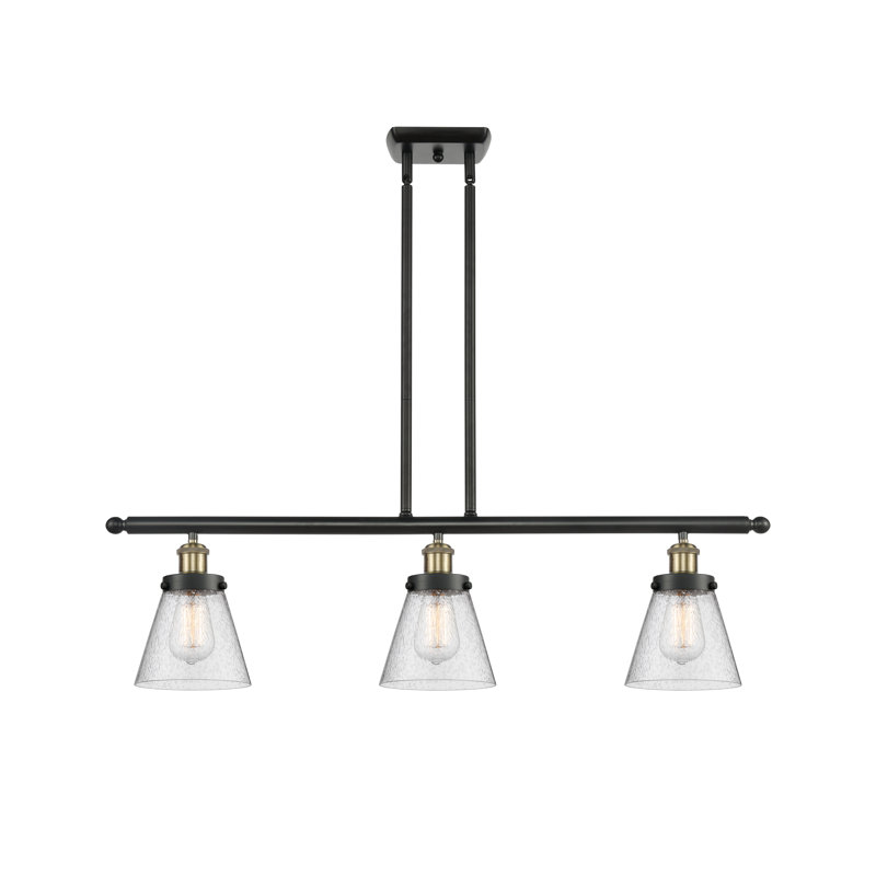 Niko 3 - Light Kitchen Island Pendant, Seedy, LED, Black Antique Brass