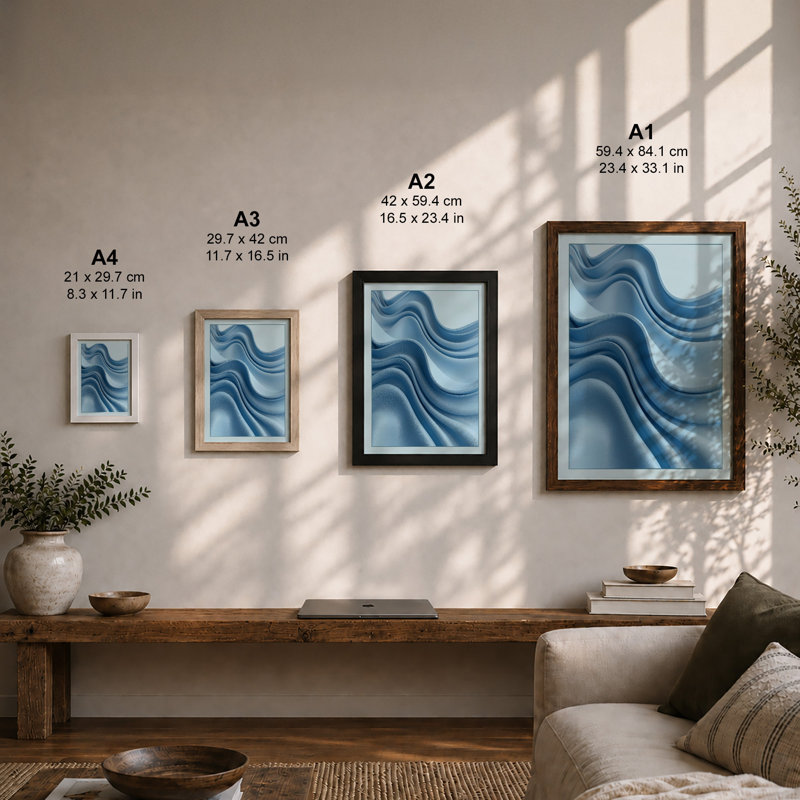 Fluid Motion Minimalist - Print, Unframed, A2 - 59.4 x 42.0 cm