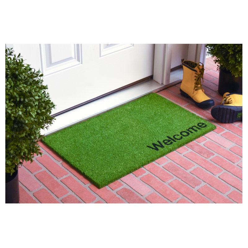Tapis d'entrée antidérapant Kasper, Vert, L 24 po x L 36 po
