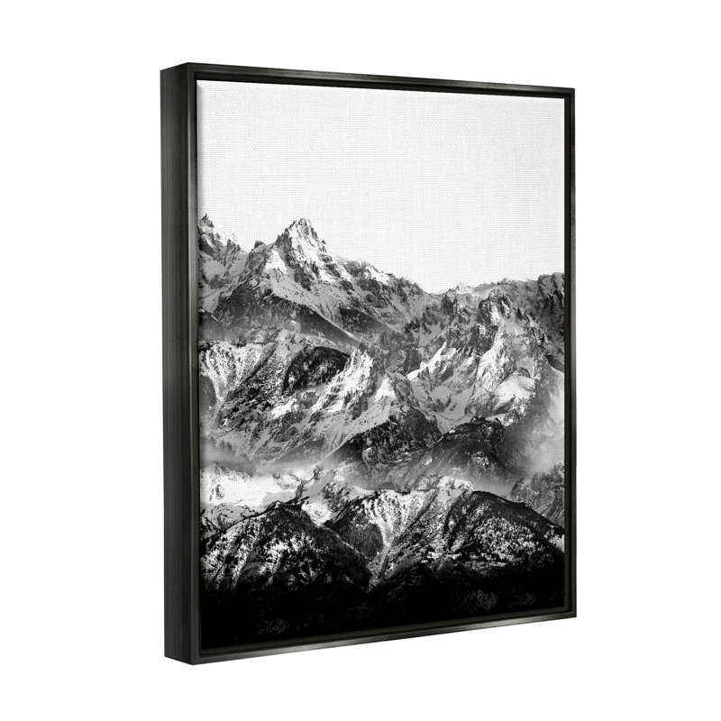 «Snow Cap Mountains High Contrast Black White Landscape» par Shelley Lake, H 21 po x l 17 po x P 1,7 po