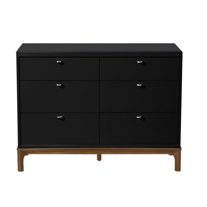 Little Seeds Laurel 6-Drawer Dresser, Black