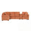 Canapé modulaire en L avec lit escamotable, porte-gobelets et grand espace de rangement-412460722