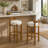 Elise Indoor Wooden Low Back Barstool, Upholstery, Set Of 2-1952908355