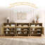 Buffet Almaguer de 80 cm de large avec tiroir, portes vitrées et tablette réglable (ensemble de 3), chêne naturel-814537476-816524393