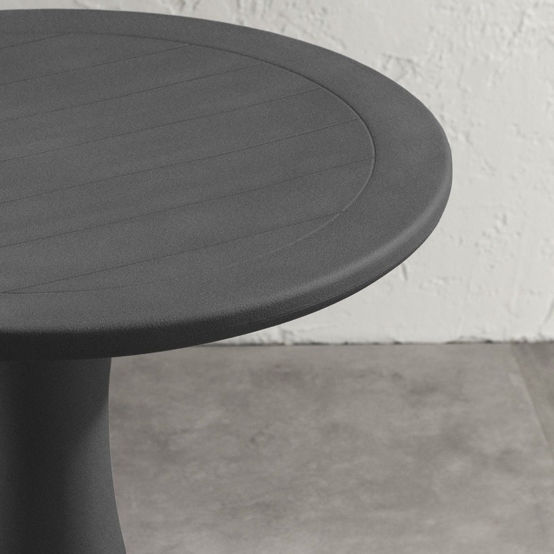 Dalya Round Outdoor Bistro Table , 24'' in. W 24'' in. D, Dark Gray