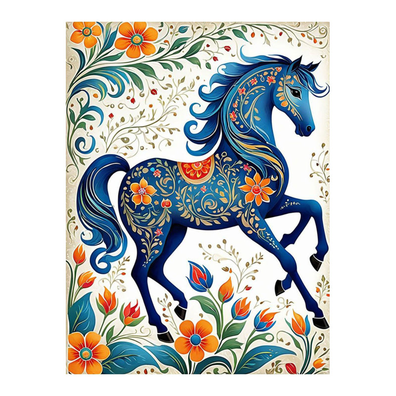Tapis ivoire et fleur à motif tissé bleu, Sous-tapis rectangulaire 3 pi 11 po x 5 pi 11 po i