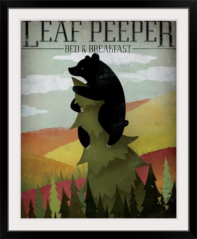 « leaf peeper » par ryan fowler, impression, H 32 po x l 27 po x P 1 po, Cadre noir