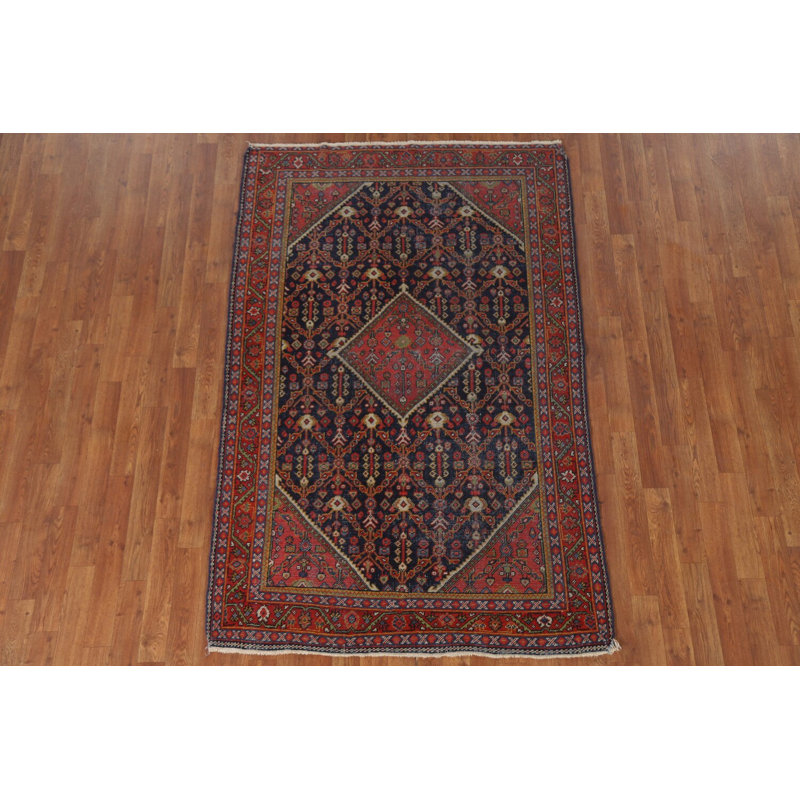 Tapis traditionnel antique à teinture végétale 4 x 7