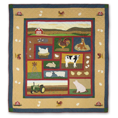 Barnyard Rustic Cotton Patchwork Quilt