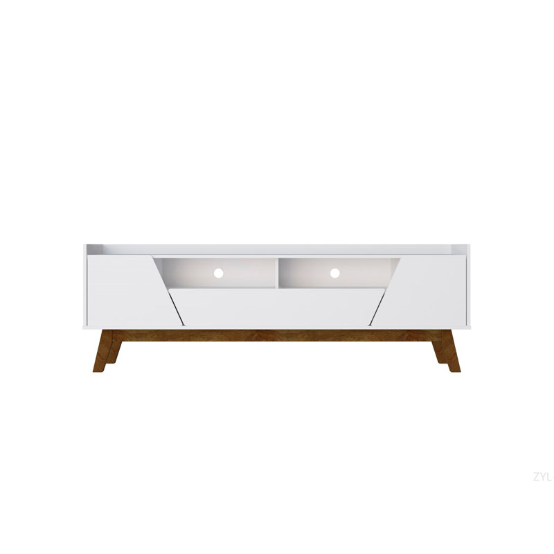 Meuble télé 71 po Marcus, H 23,42 po x L 70,86 po x l 14,17 po, White