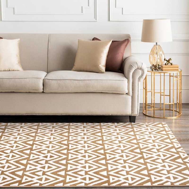 Ultra-Soft Plush Memory Foam Rug Luxury Geometric Textured Area Rug