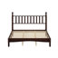 Grand lit avec tête de lit en forme de gourde, style rétro, lit en bois de style noyer, aucun sommier requis, fabrication en bois,