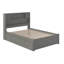 Lit plateforme en bois massif avec pied de lit et gigogne Bouldin-1960633061