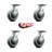 Chemtainer CSJ6RRRS Caster Replacement Set - Service Caster Brand/CHE-SCC-30CS620-TPRRD-TGP-4