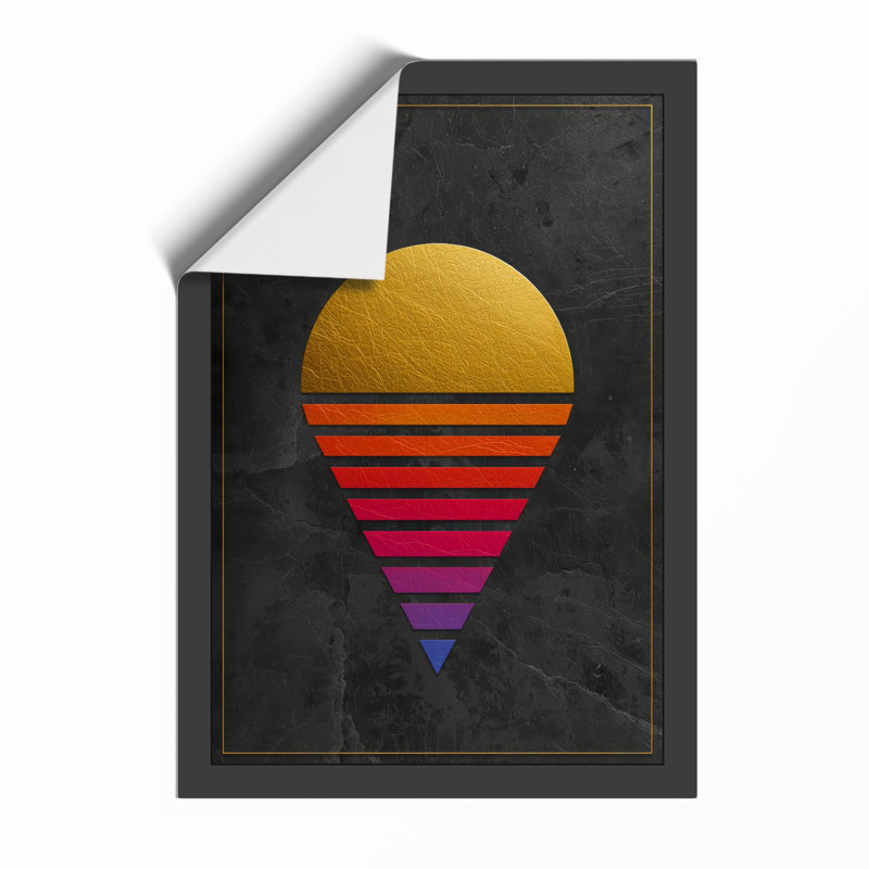 Striped Ice Cream Dreams Modern - Print, Unframed, A2 - 59.4 x 42.0 cm