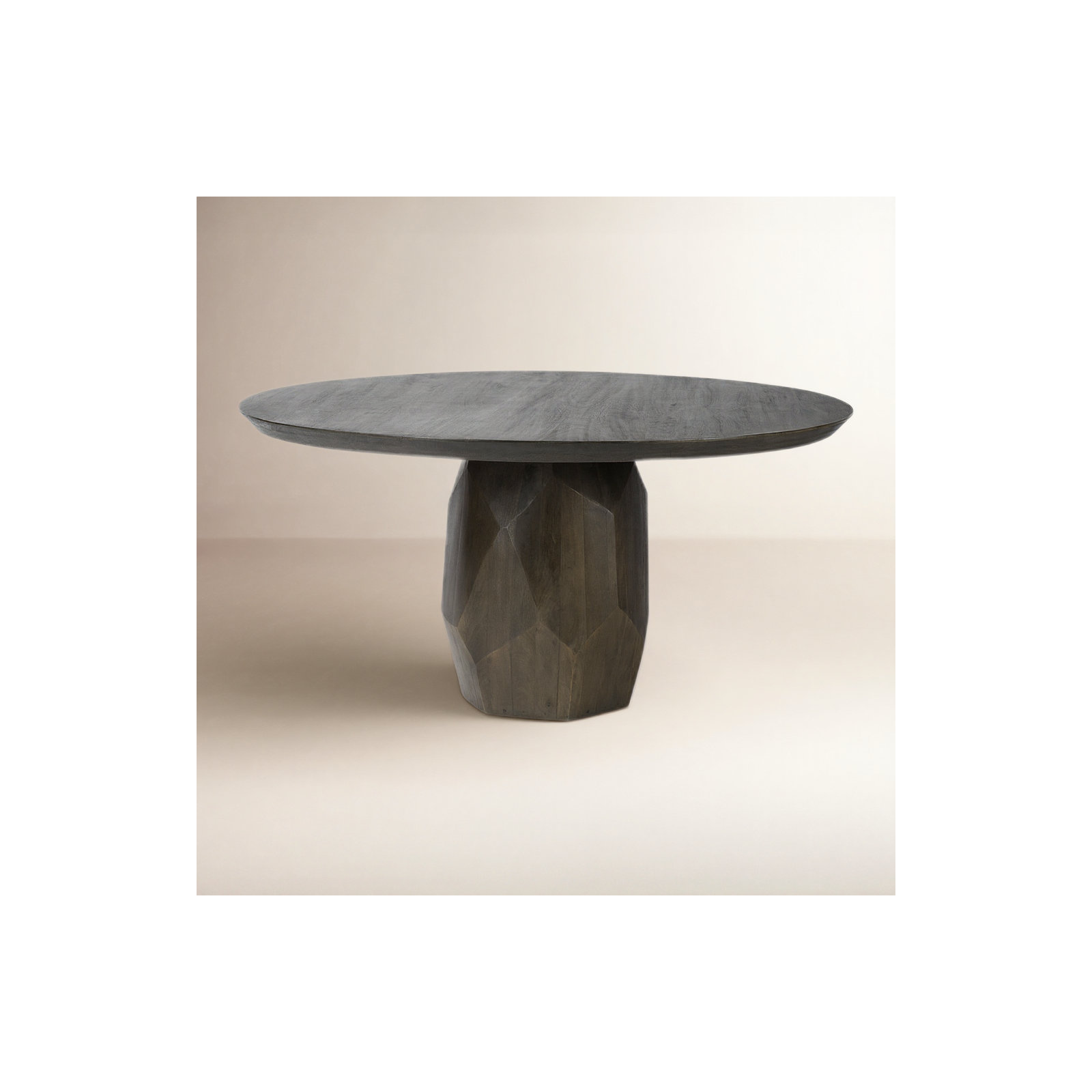 Modi 60'' Round Dining Table, Dark Gray