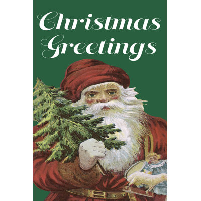 Retro Santa Claus II by Alicia Longley - Wrapped Canvas Print