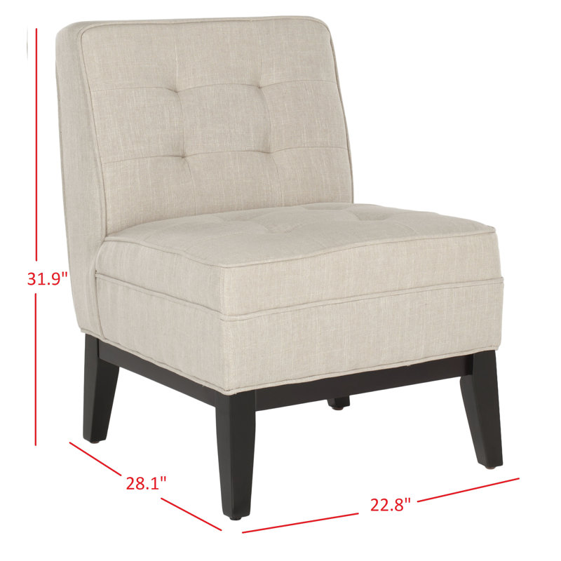 22.4" Wide Tufted Slipper Chair