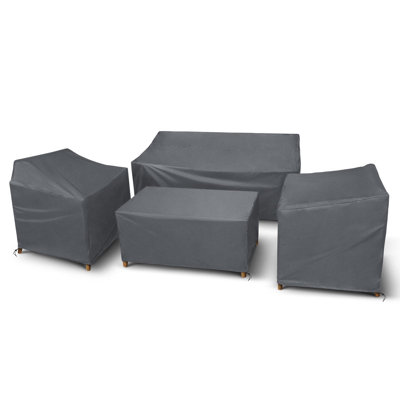 Outdoor Waterproof Patio Furniture Covers 4-Piece Set For Chairs 32In, Loveseat 56In, Coffee Table 45In, Heavy Duty 600D, by Latitude Run
